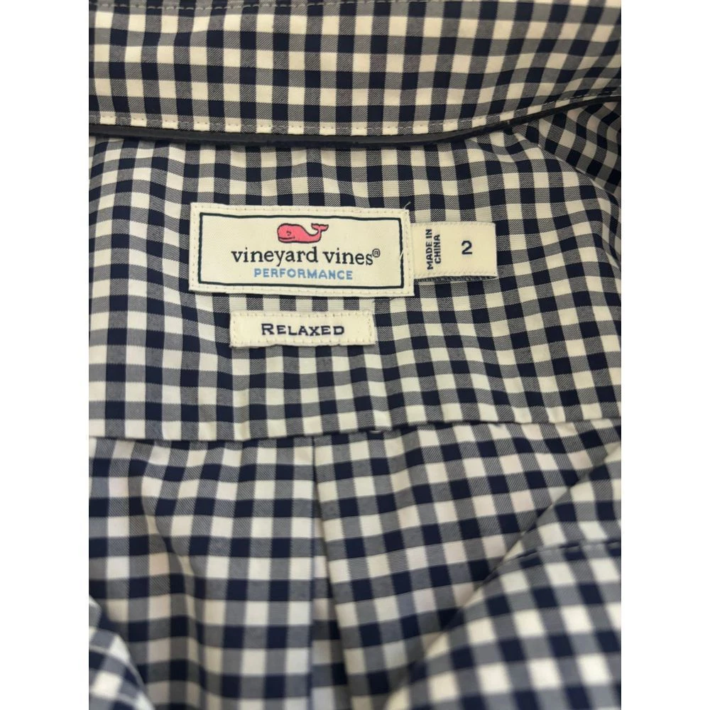 NWT Vineyard Vines Performance Shirt Navy White Check Women's size 2 $108 - Image 7