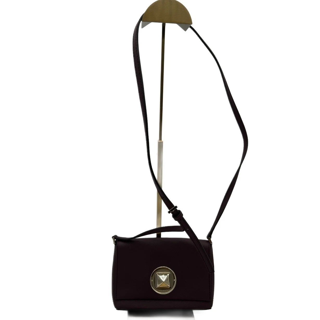 Kate Spade New York Crossbody Bag Wine Burgundy Leather Shoulder Purse