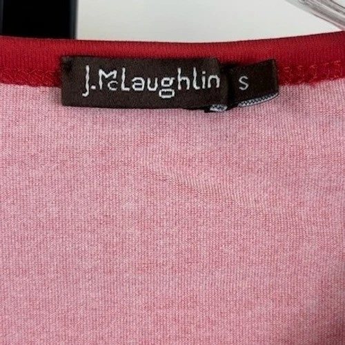 J.McLaughlin Red Gold Baroque Tassel Print Holiday Top Blouse Women's Size Small - Image 4