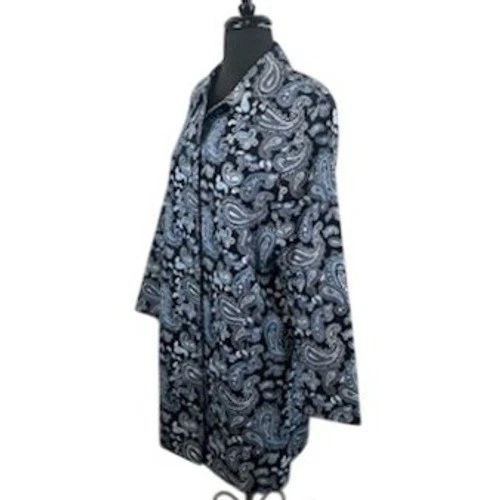 Michael Kors Paisley Trench Knee Length Raincoat Jacket Size L - Image 2