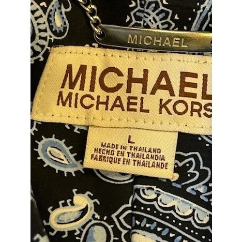 Michael Kors Paisley Trench Knee Length Raincoat Jacket Size L - Image 6