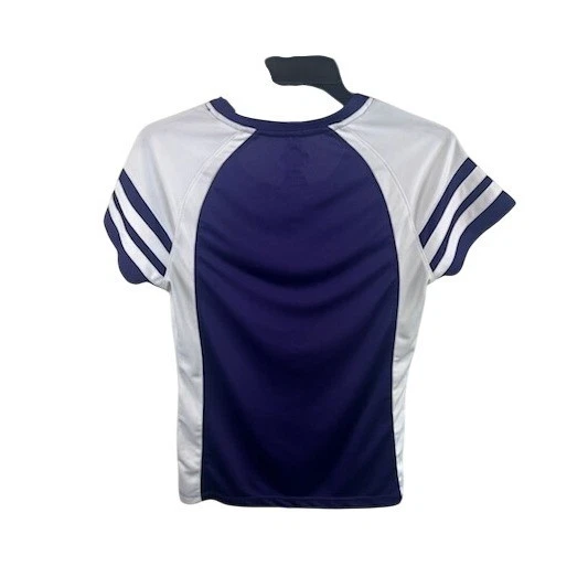 Majestic Ravens Sequin Football Jersey Lace Up Top NFL Purple White Size Small - Image 2