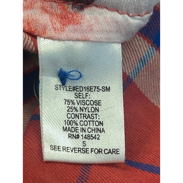 Cyrena Floral Print Sleeveless Button Down Shirt Tunic Dress Casual Size Small - Image 5