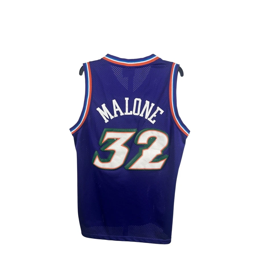 Adidas NBA Utah Jazz Karl Malone #32 Jersey Hardwood Classics Purple Size Large - Image 3