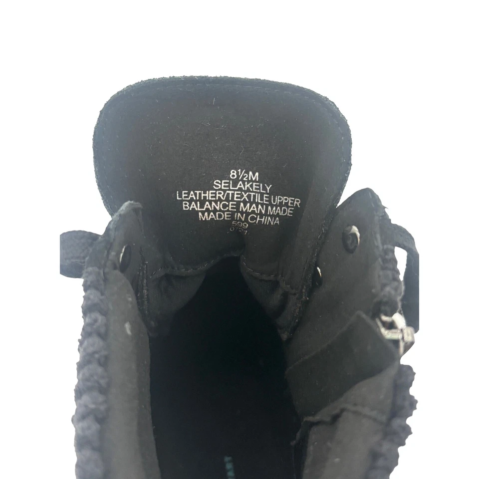 New Easy Spirit Martha Stewart Selakely Quilted Lace Up Ankle Boots Black 8.5M - Image 3