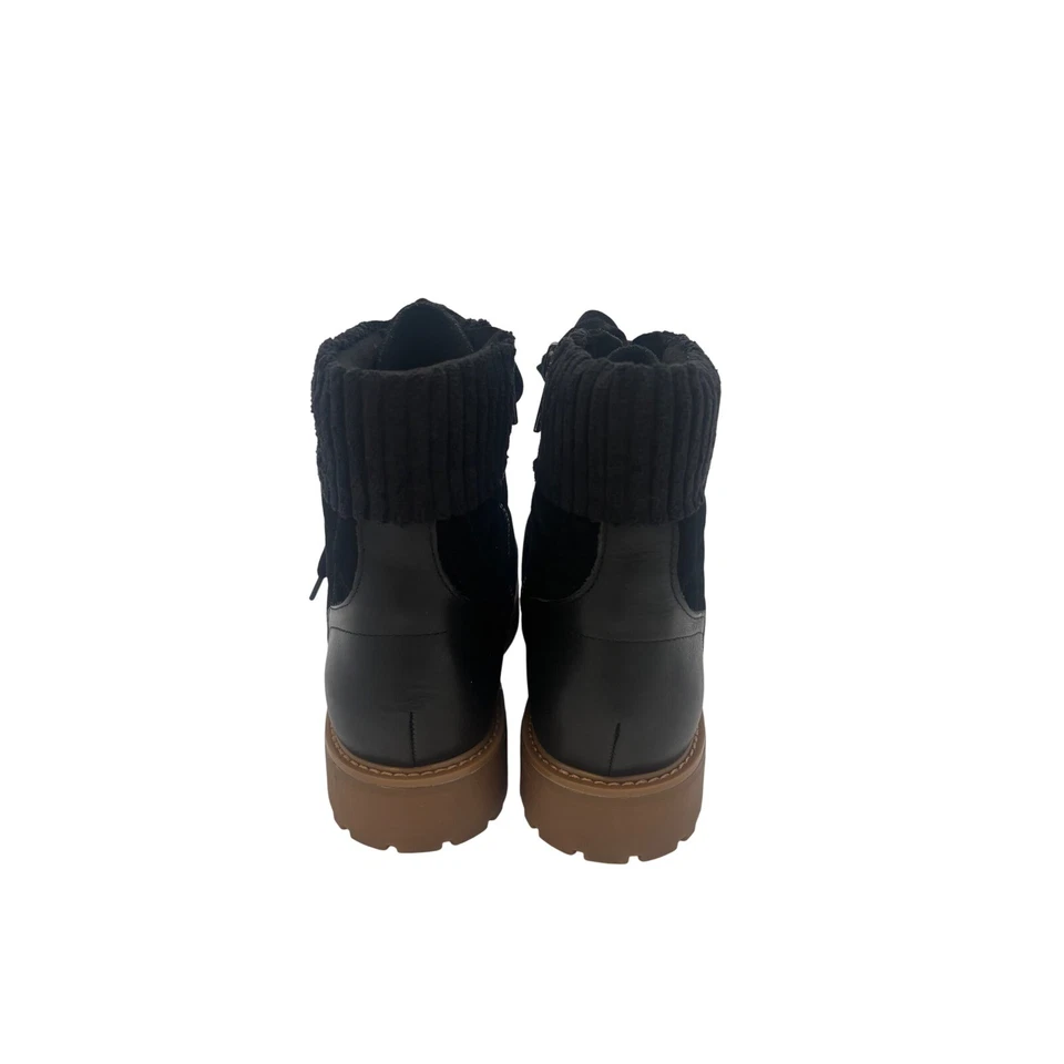 New Easy Spirit Martha Stewart Selakely Quilted Lace Up Ankle Boots Black 8.5M - Image 6