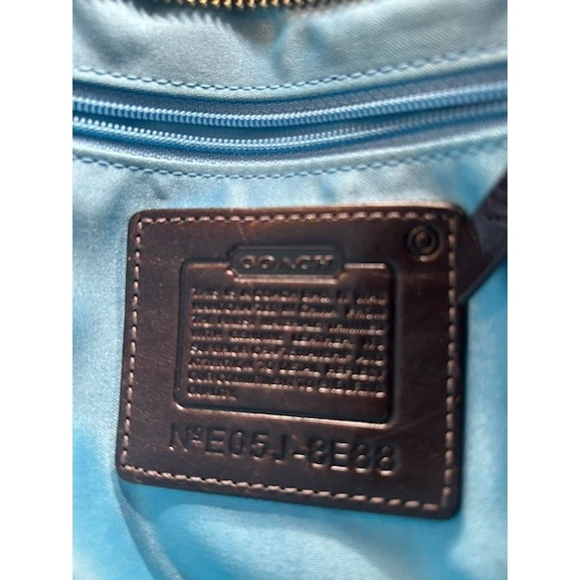 Y2K Coach Houndstooth Satchel Bag Purse 14X9X4.5 with Brown Leather Wristlet 8x4 - Image 5