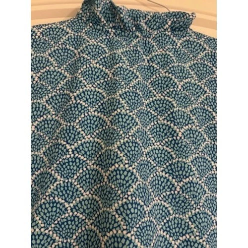 J.McLaughlin Blue Ruffle Collar 3/4 Sleeve Tunic Too Blouse Size XL - Image 4