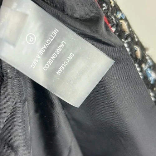 Tommy Hilfiger Blazer Women's Size 14 Black White Metallic Tweed Jacket - Image 5