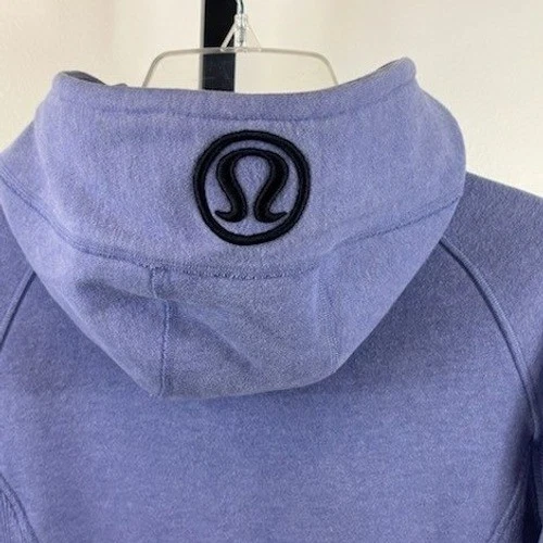 Lululemon Thick Hoodie Women's Size 4 Periwinkle Purple Full Zip Yoga Jacket - Image 5