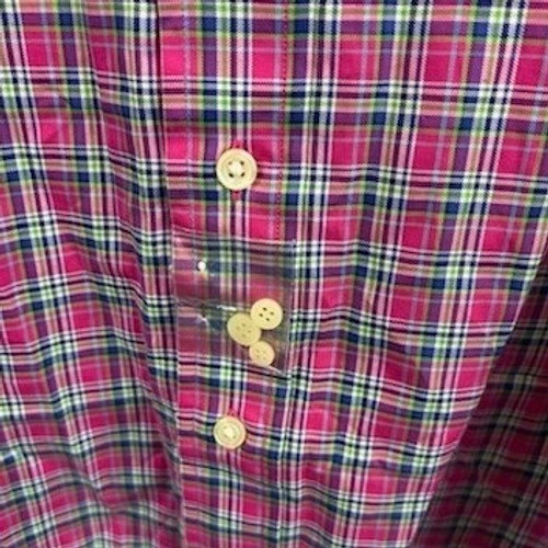 New Ralph Lauren Plaid Shirt Men's Size 4XB Pink Blue Classic Fit Button Down - Image 4