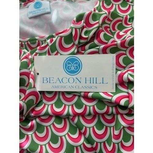 New Beacon Hill Pink Geometric UV Breathable Performance Dress Size Medium - Image 6