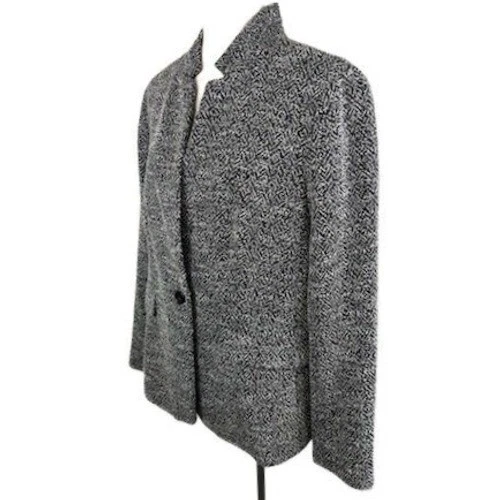 Talbots Women's Blazer Jacket XL Black Gray Tweed Career Work Business Size XL - Image 2