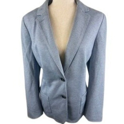 Talbots Aberdeen Blazer Jacket Blue Gray Career Women's Size 16 - Image 2