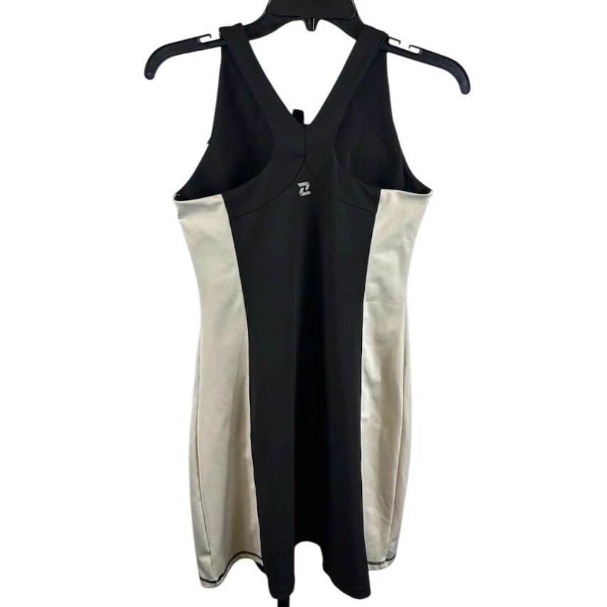 Zelos Racerback Tennis Golf Pickleball Dress Black Beige Athletic Size Small - Image 2
