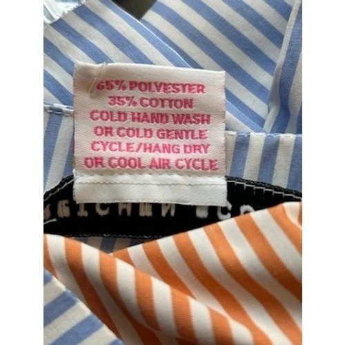 New Gretchen Scott Periwinkle Blue Stripe Forget Me Knot Top Blouse Size Small - Image 6