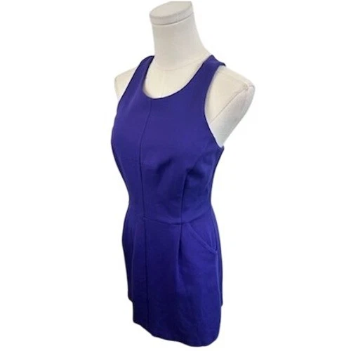 Milly Purple Sleeveless Dress Racerback Mini Size M - Image 2