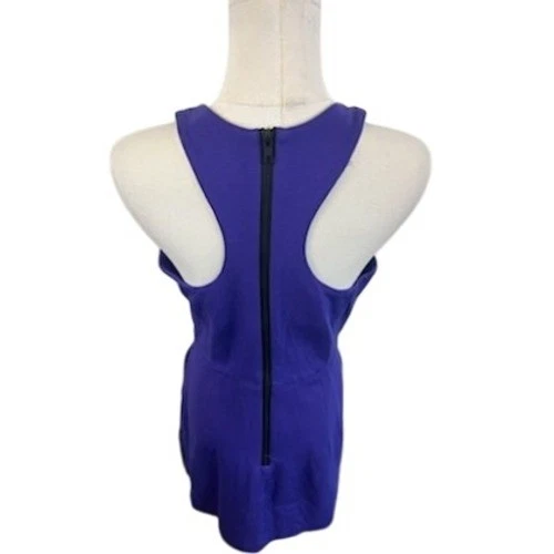 Milly Purple Sleeveless Dress Racerback Mini Size M - Image 4