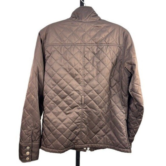 Ariat Women's Size Medium Brown Quilted Full Zip Equestrian Jacket No Belt - Image 4
