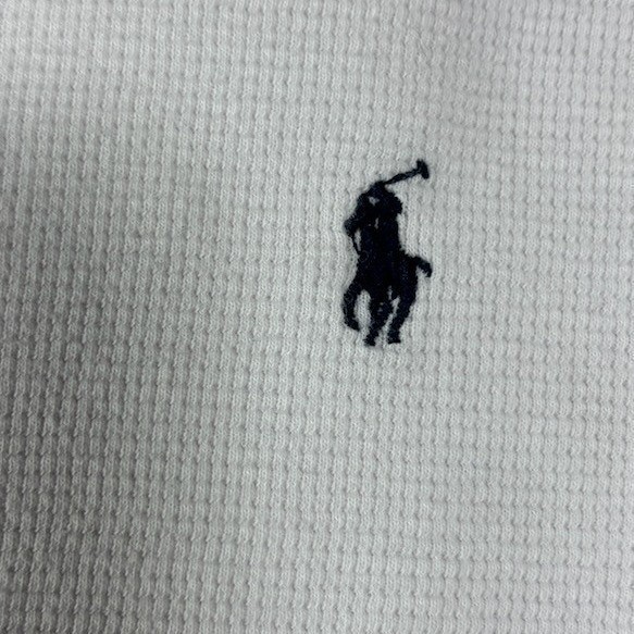 Polo Ralph Lauren Women's Size Medium White Waffle Knit Long Sleeve Shirt Top - Image 5