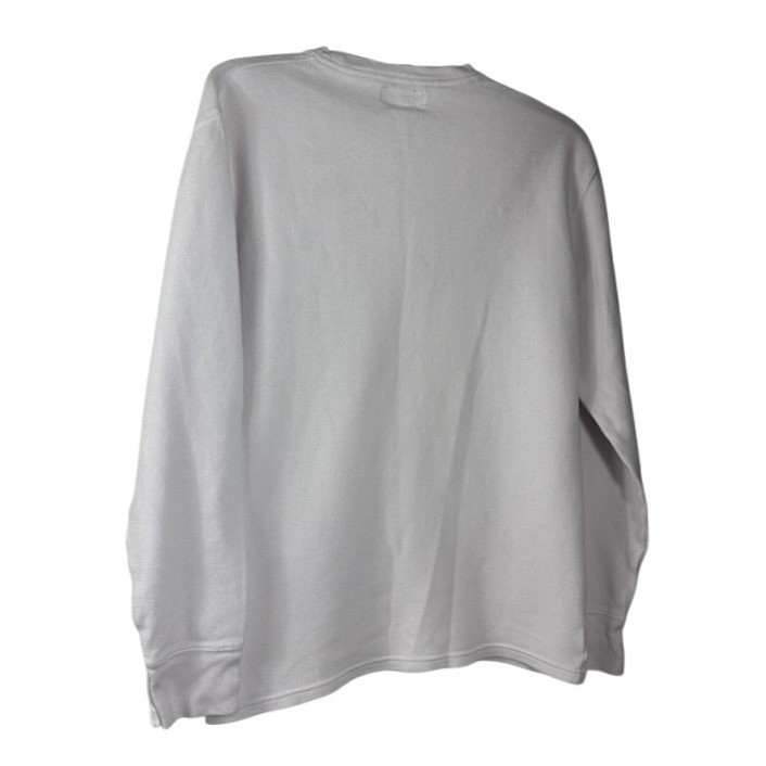 Polo Ralph Lauren Women's Size Medium White Waffle Knit Long Sleeve Shirt Top - Image 3