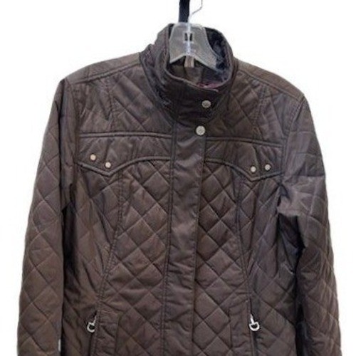 Ariat Women's Size Medium Brown Quilted Full Zip Equestrian Jacket No Belt - Image 2