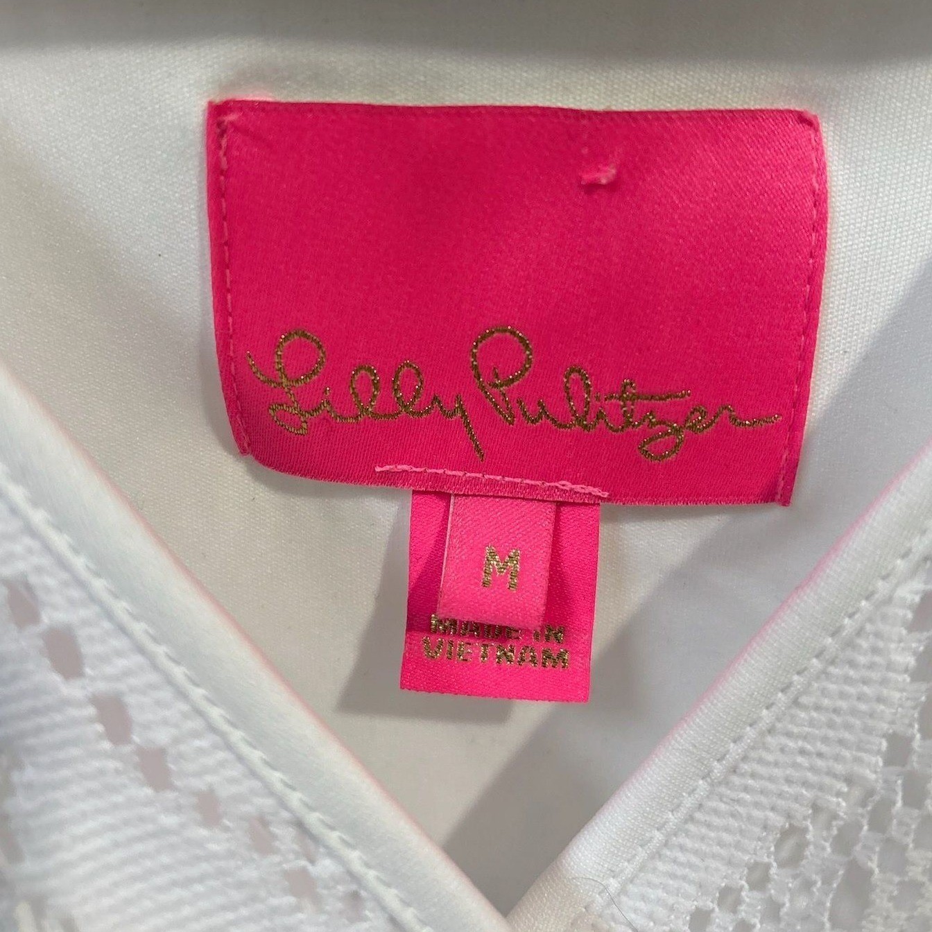 Lilly Pulitzer Maxi Dress Women's Size Medium White Lace V Neck Flutter Sleeve - Image 6