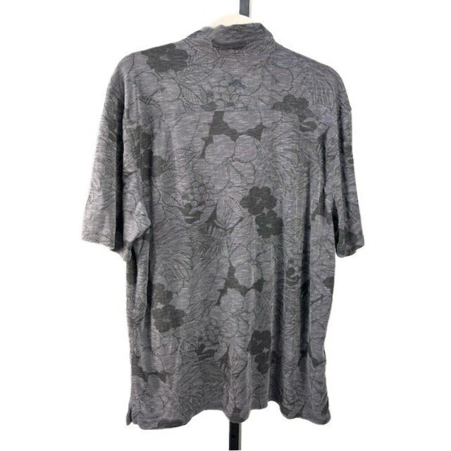 Tommy Bahama Kentucky Wildcats Men's Size XL Gray Hawaiian Polo Shirt Top - Image 2