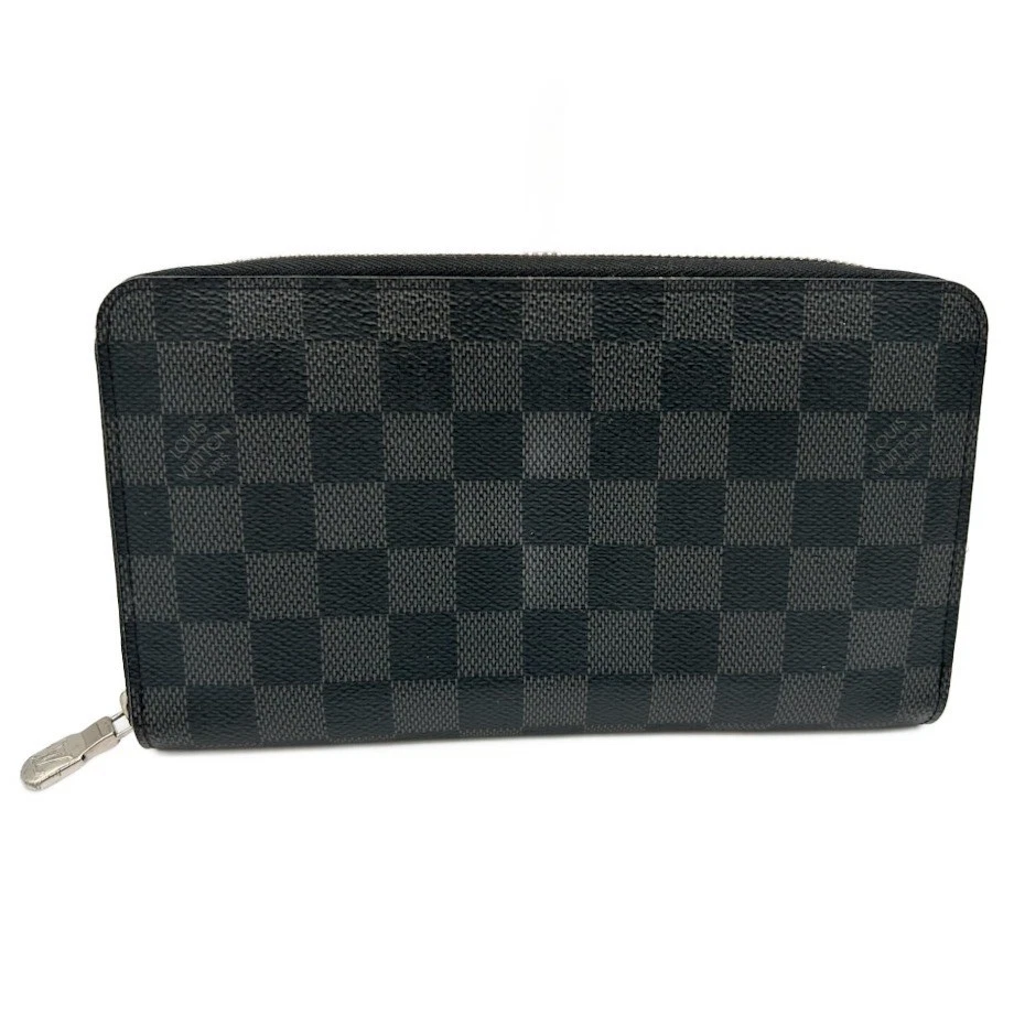 Louis Vuitton Damier Graphite Canvas Zip Around Organizer Wallet Authentic