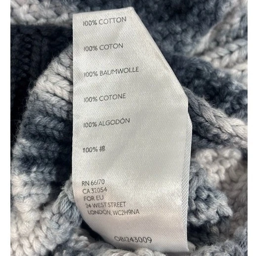 Pilcro Anthropologie Sweater Women's Size Large Tie Dye Cotton Cable Knit V Neck - Image 5