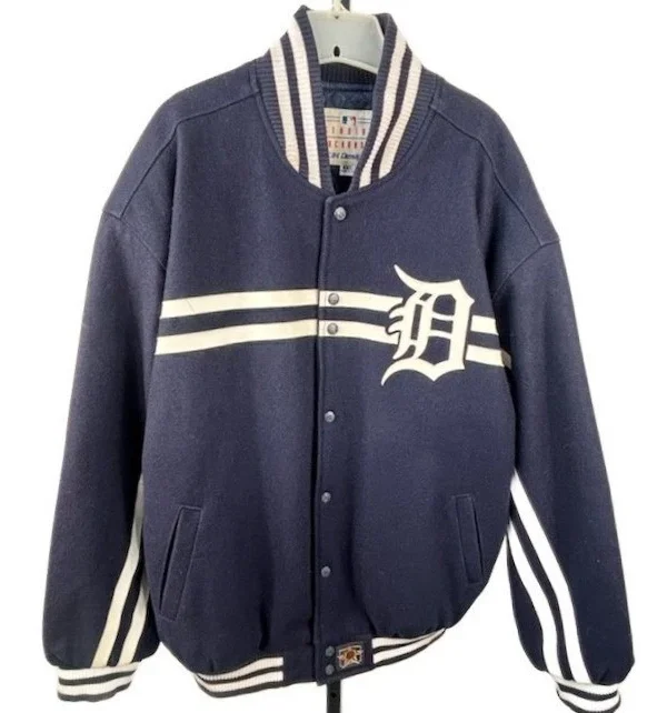 Vintage Detroit Tigers Varsity Jacket Coat Men's Size XXL Wool MLB
