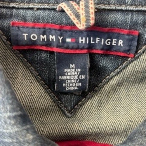 Tommy Hilfiger Women's Size Medium Blue Jean Classic Fit Denim Jacket Coat - Image 4