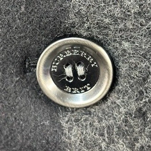 Burberry Brit Women Size 8 Black Grey Plaid Wool Blend Double Breasted Pea Coat - Image 5