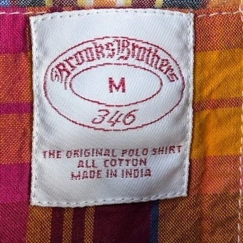 Brooks Brothers 346 Shirt Men's Medium Patchwork Plaid Long Sleeve Button Down - Image 3