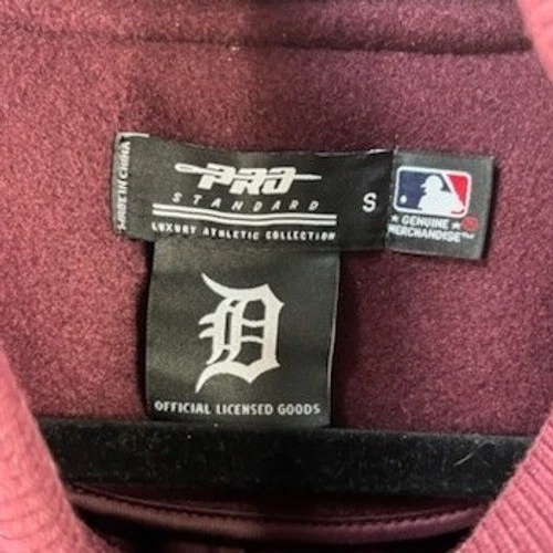 Pro Standard Detroit Tigers Men's Size Small Burgundy Wool Blend Varsity Jacket - Image 6