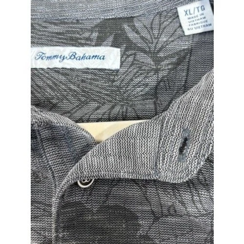 Tommy Bahama Kentucky Wildcats Men's Size XL Gray Hawaiian Polo Shirt Top - Image 5