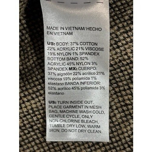 Chico's 0 Sweater Women's Size Small Leopard Animal Print Beaded Neck Zip Knit - Image 8