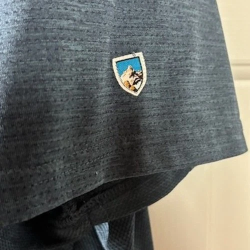 KUHL Men's Size XL Blue Heathered Short Sleeve Outdoor Polo Shirt Top - Image 4