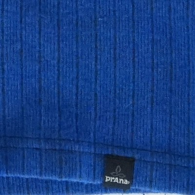 Prana Sweater Men's Size Large Blue Wool Blend Quarter Zip Shirt Top - Image 4