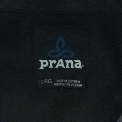 Prana Sweater Men's Size Large Blue Wool Blend Quarter Zip Shirt Top - Image 5