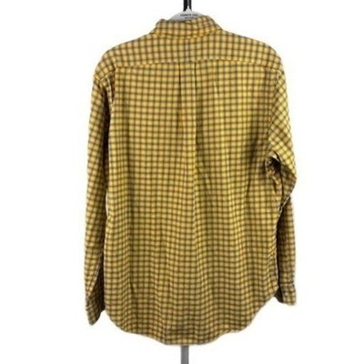 Ralph Lauren Shirt Men's Size Medium Yellow Flannel Classic Fit Button Down - Image 3