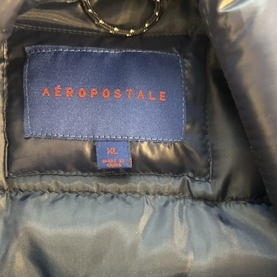 Aeropostale Puffer Vest Women's Size XL Blue Lightweight Quilted Full Zip - Image 3