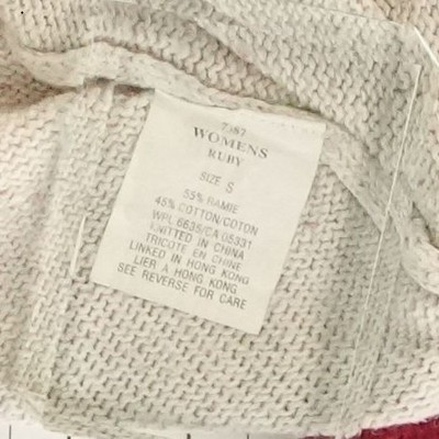 Woolrich John Rich & Bros Sweater Women's Size Small Red Gray Bear Pine Vintage - Image 6