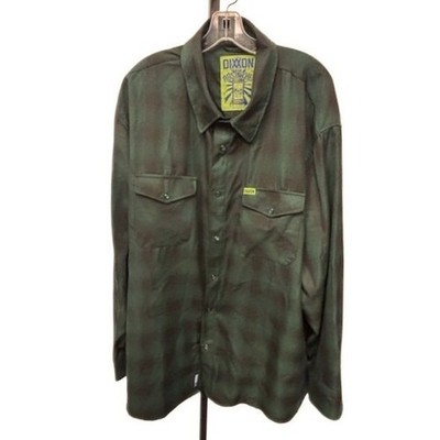 Dixxon Flannel Shirt Men's Size 4X Absinthe Plaid Long Sleeve Button Top Green - Image 2