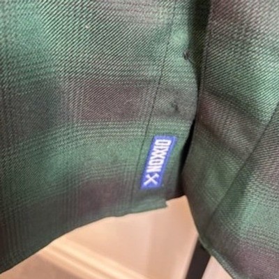 Dixxon Flannel Shirt Men's Size 4X Absinthe Plaid Long Sleeve Button Top Green - Image 5