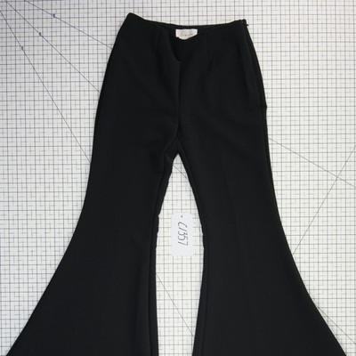 Anthropologie Flare Pants Women's Size 4 Black High Waist Side Zip Chic - Image 6