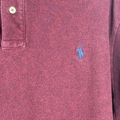 Polo Ralph Lauren Men's Size XXL Burgundy Classic Fit Long Sleeve Polo Shirt Top - Image 3