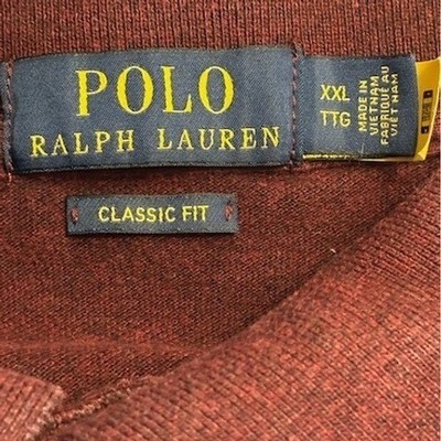 Polo Ralph Lauren Men's Size XXL Burgundy Classic Fit Long Sleeve Polo Shirt Top - Image 4