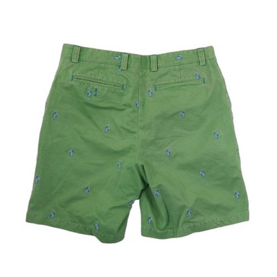 J McLaughlin Shorts Men's Size 34 Green Seahorse Embroidered Cotton - Image 2