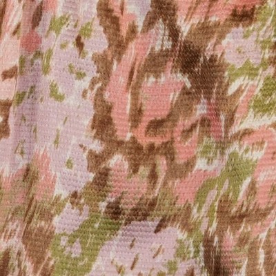 New Talbots Midi Dress Women's Size 10 Pink Green Abstract Ikat Ruffle Hem - Image 4